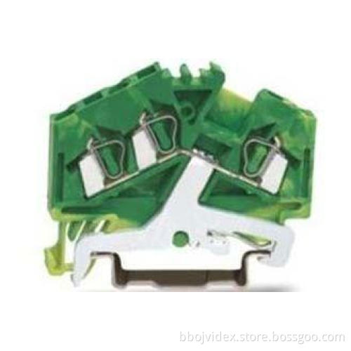 3P 4P Conductor 24 -14 AWG Spring Cage Terminal Block Groun